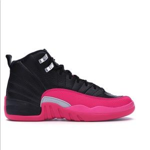 jordan 12s retro pink and black